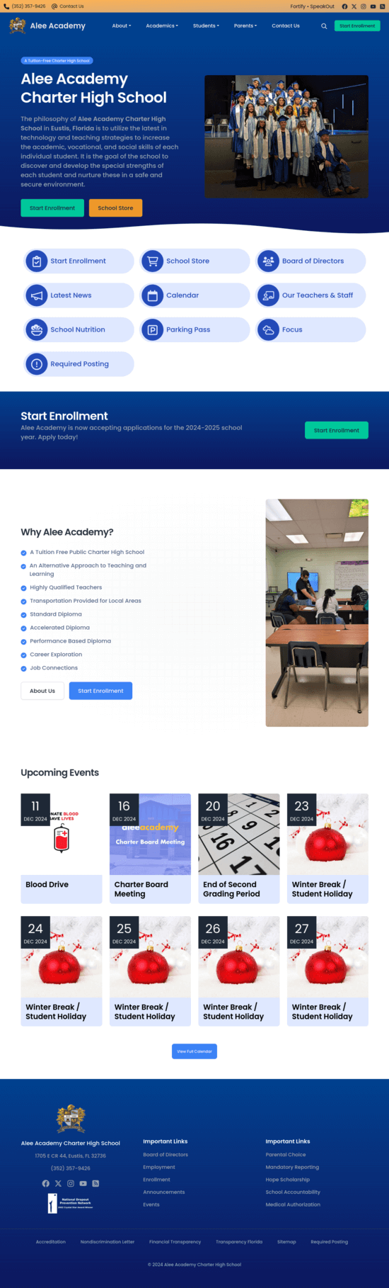 Site preview image of Alee Academy Charter High School