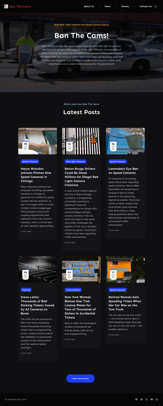 Site preview image of Ban The Cams