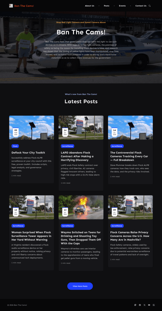 Site preview image of Ban The Cams